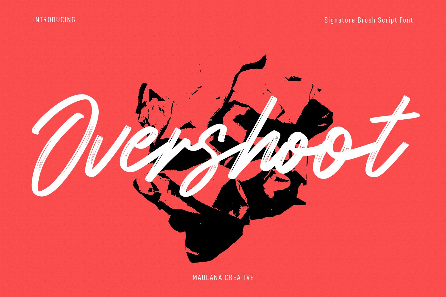 Overshoot Brush Script Font cover image.