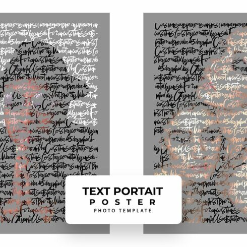 Text Portait Poster  Photo Templatecover image.