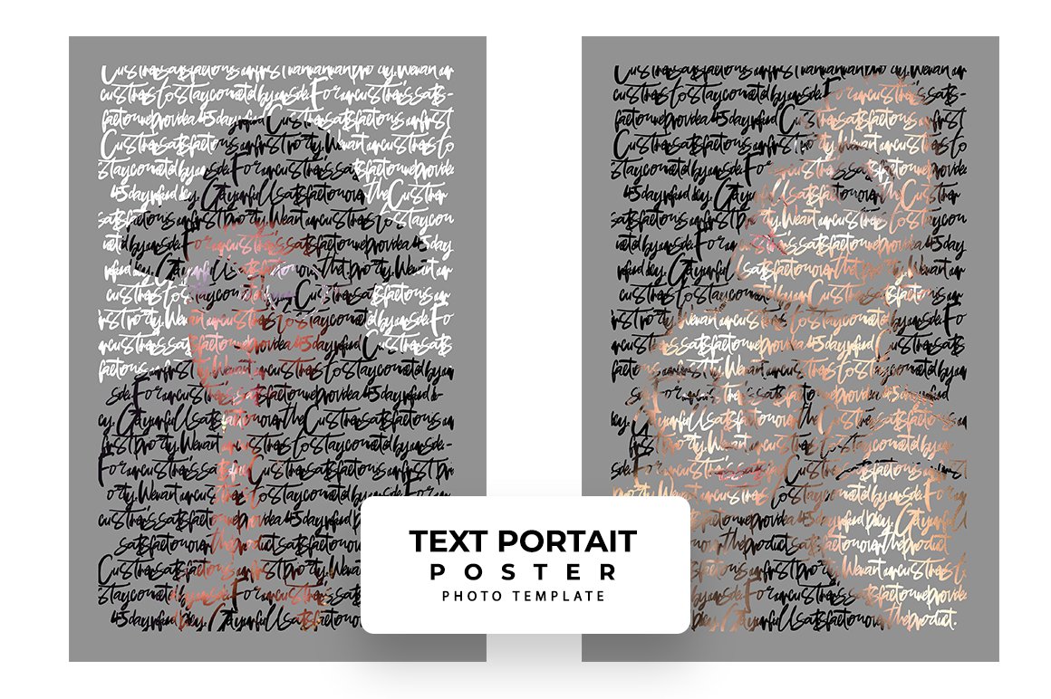 Text Portait Poster  Photo Templatecover image.