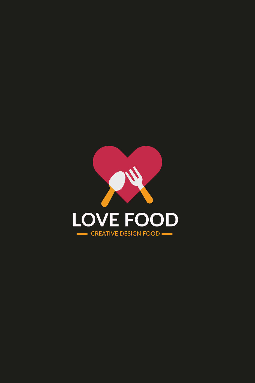 love food logo design vector template pinterest preview image.