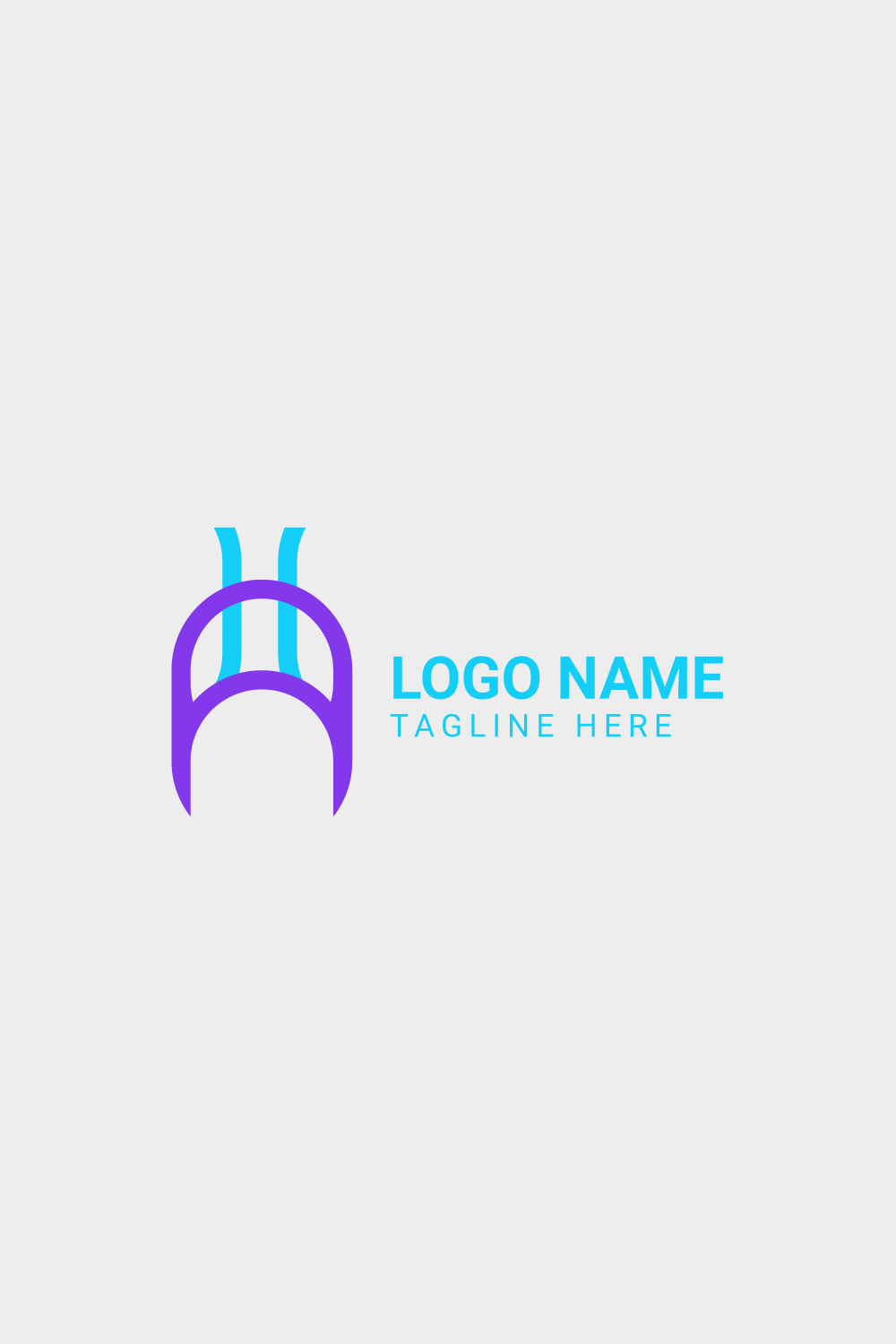 a letter logo design pinterest preview image.