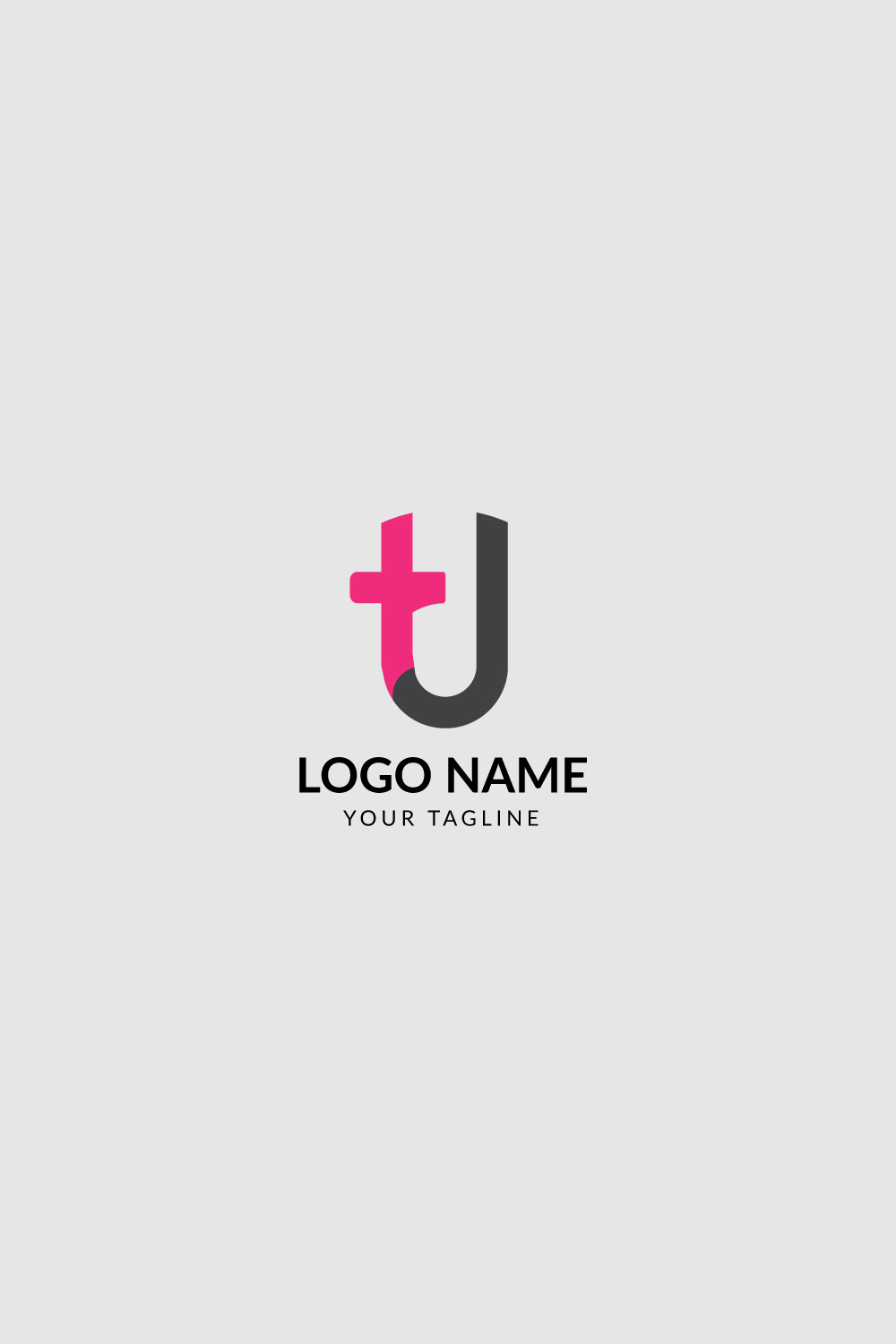 T letter logo design pinterest preview image.