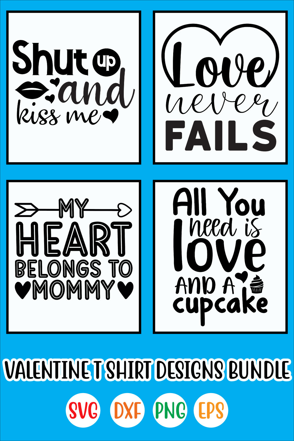 Valentines day Svg Bundle Vol02 pinterest preview image.