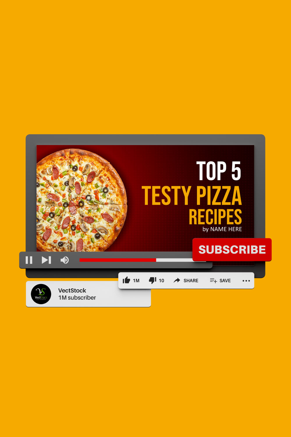 Food Recipes Youtube Video Thumbnail Design pinterest preview image.