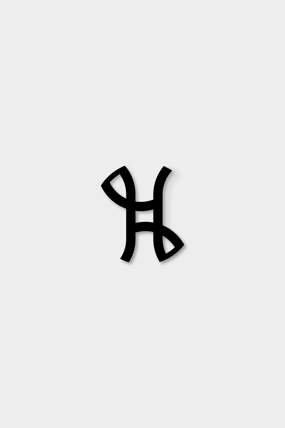 H letter logo design pinterest preview image.