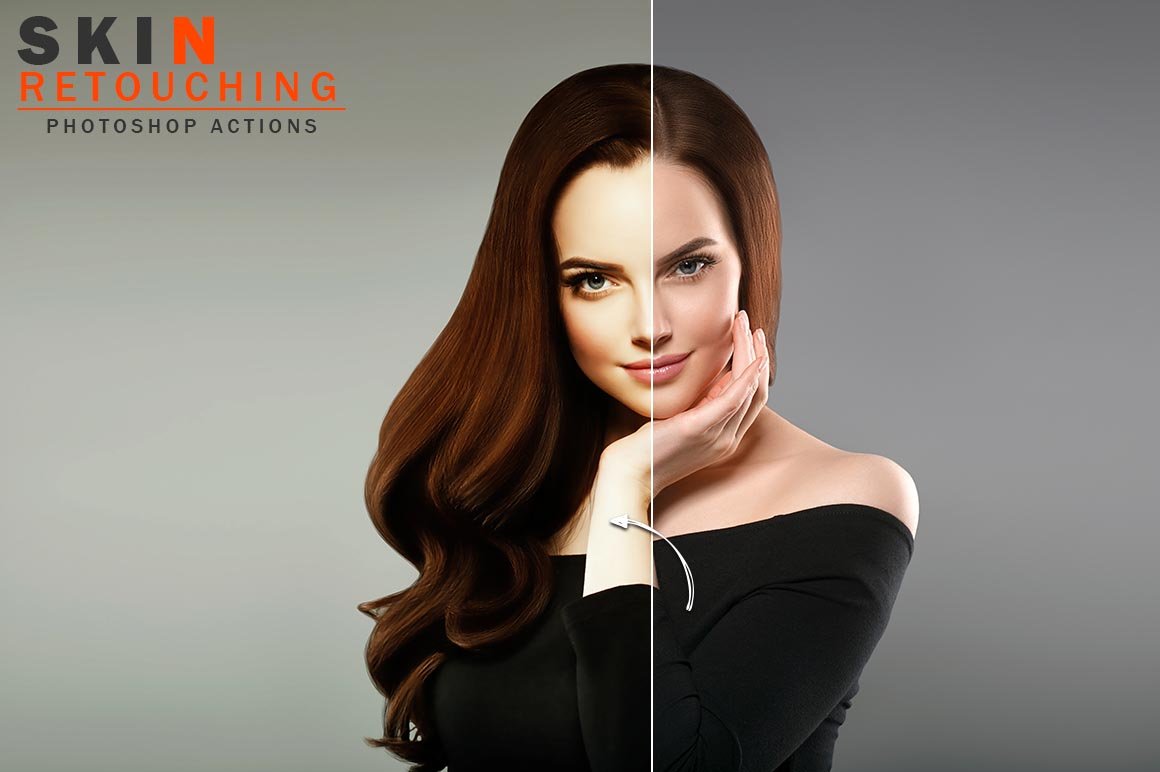 Skin  Retouching Photoshop Actionspreview image.