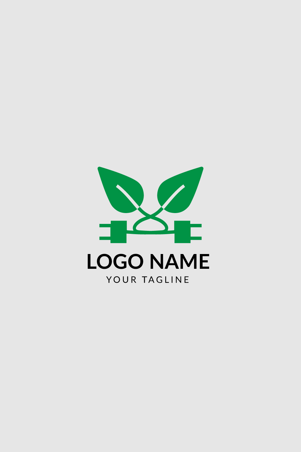 Nature logo design pinterest preview image.