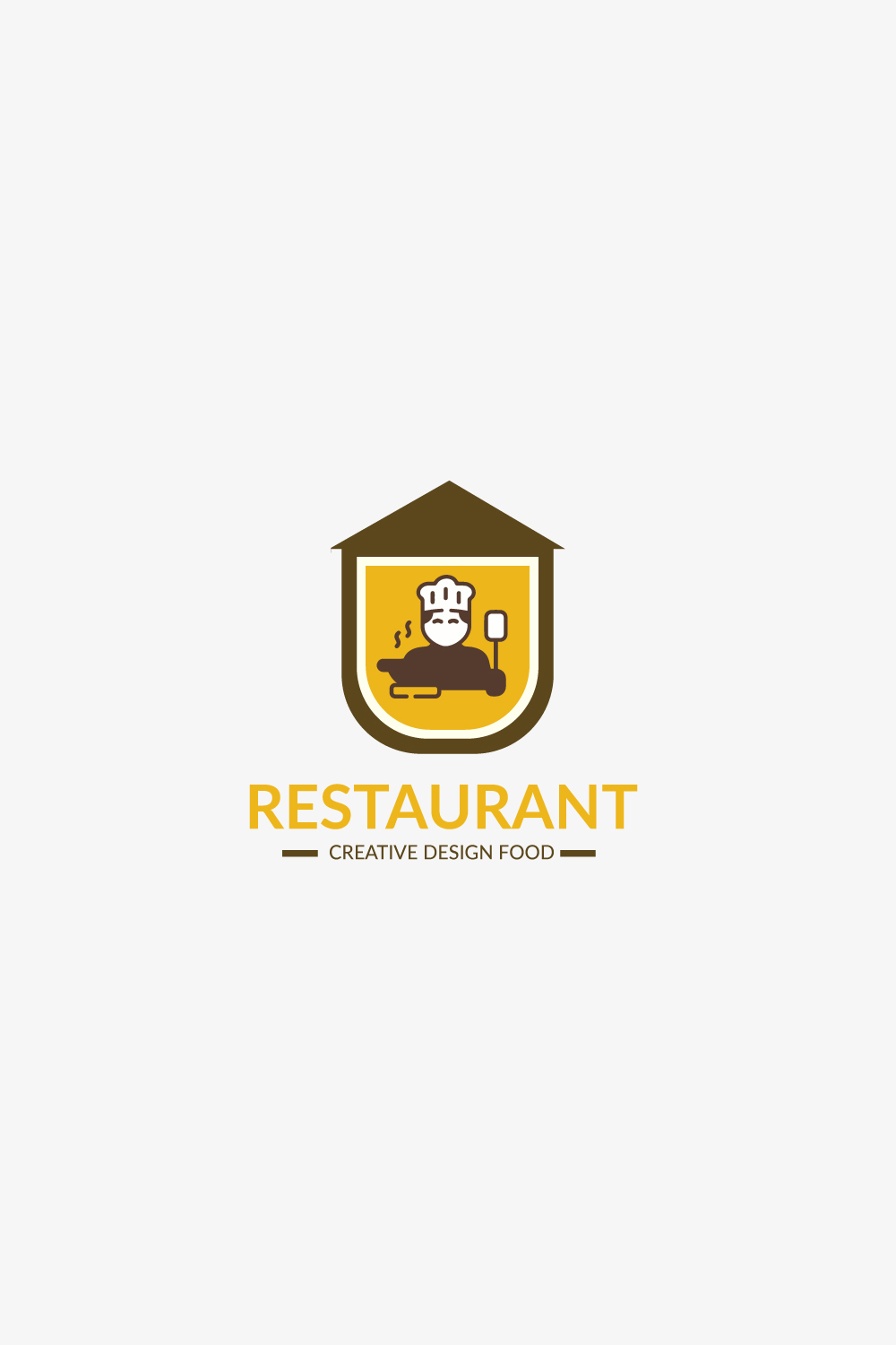 restaurant logo design vector template pinterest preview image.