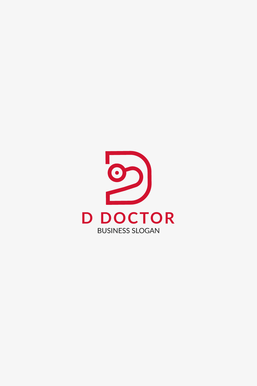 D letter logo design vector template pinterest preview image.