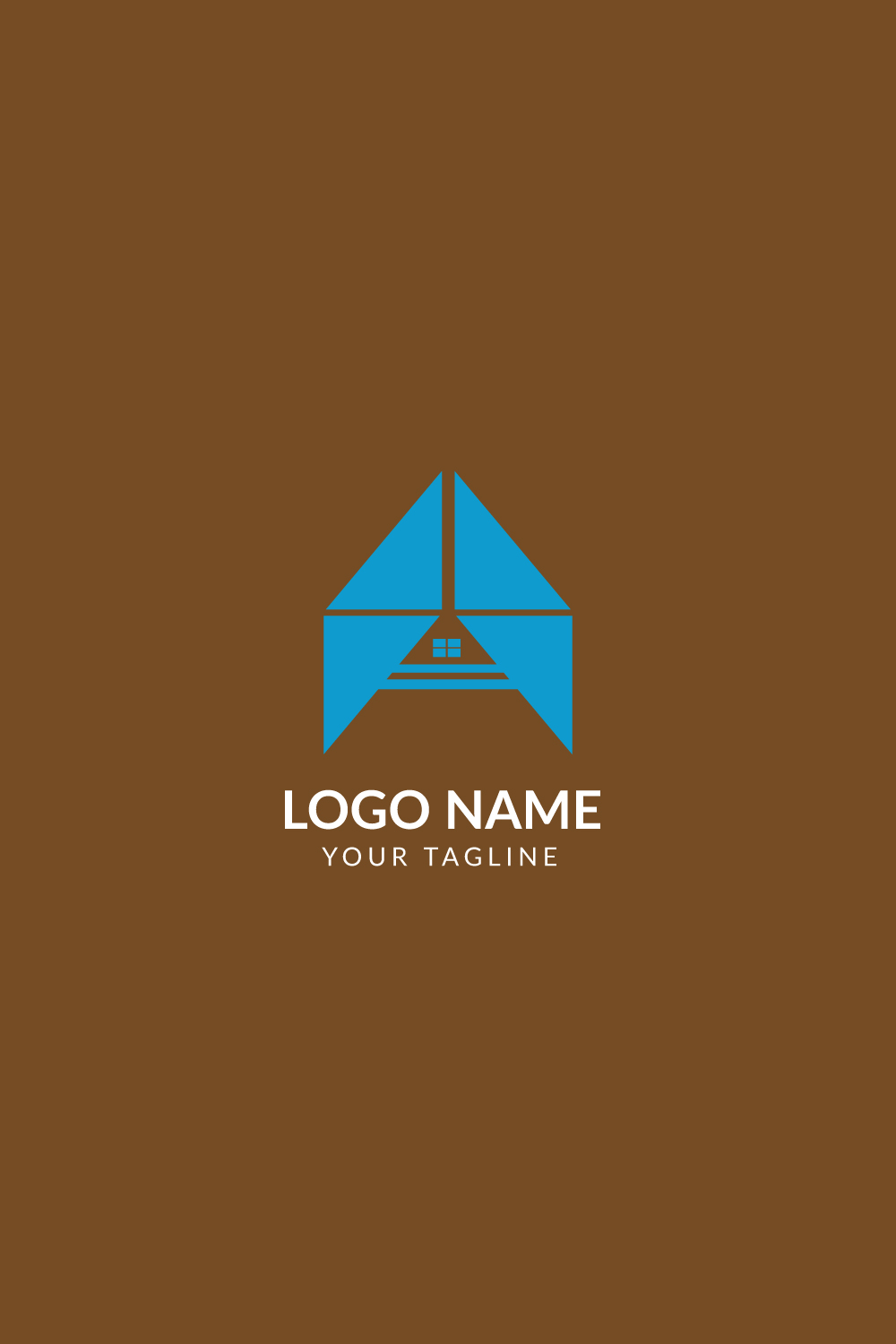 A letter Logo Design pinterest preview image.