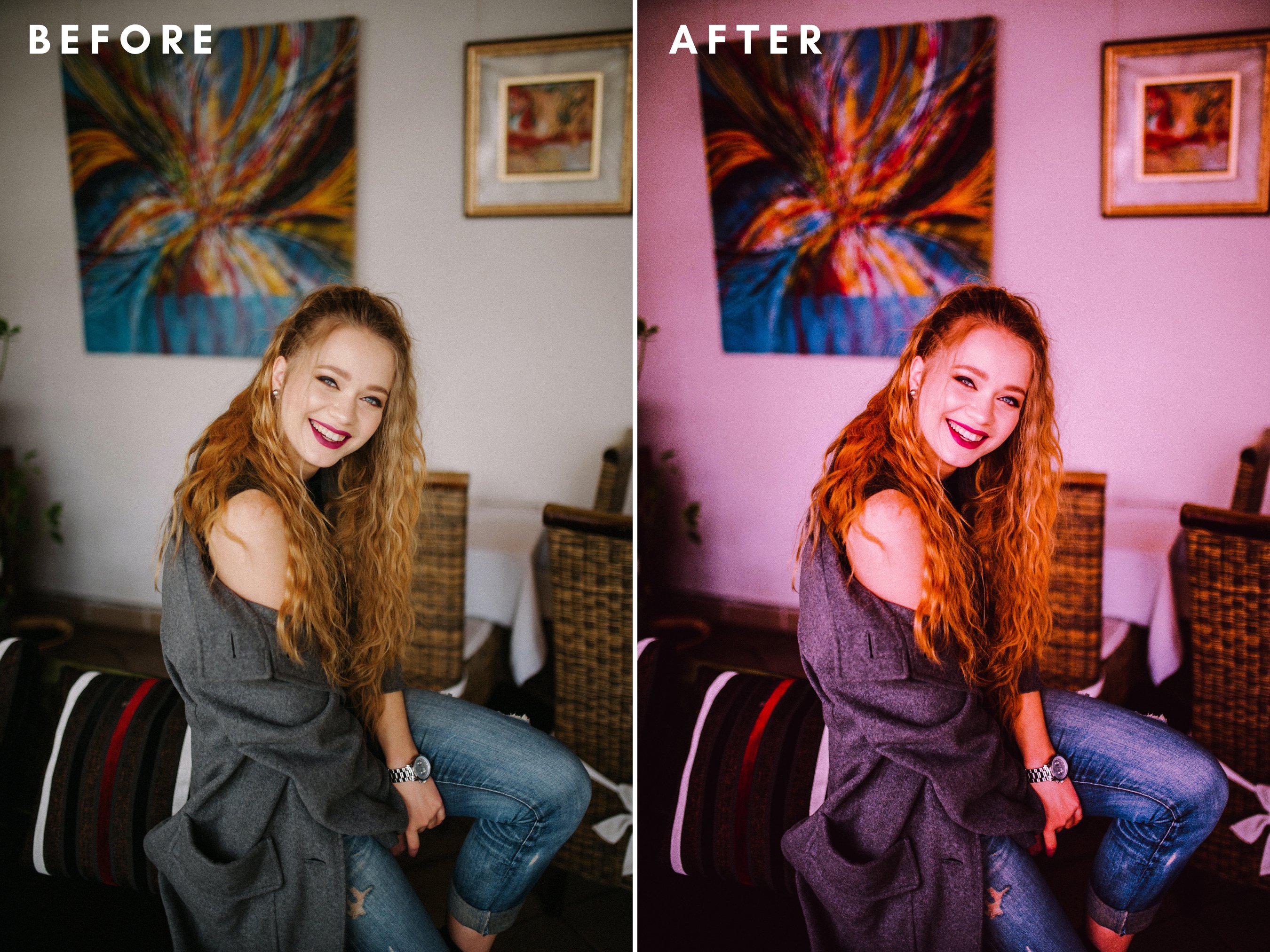 Pink Lightroom Presets For Lightroompreview image.