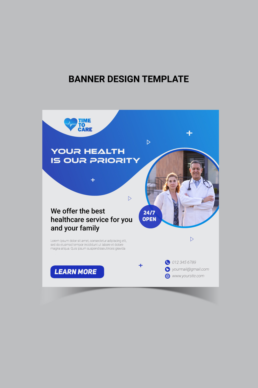 10 Social Media Banner Design SVG File pinterest preview image.