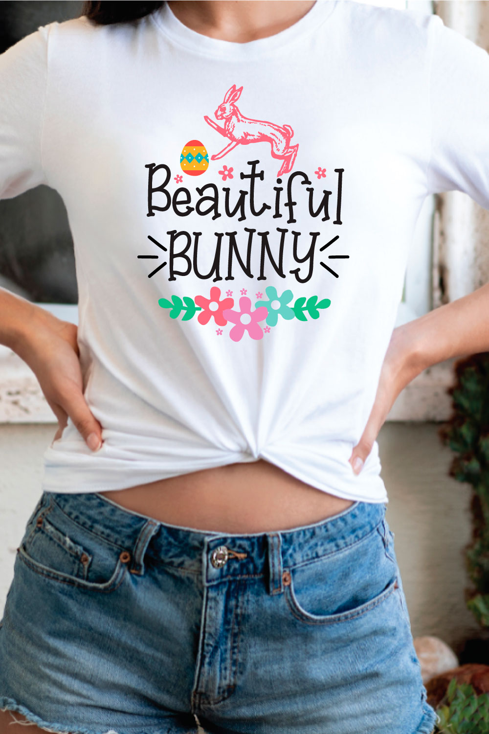 beautiful bunny svg pinterest preview image.