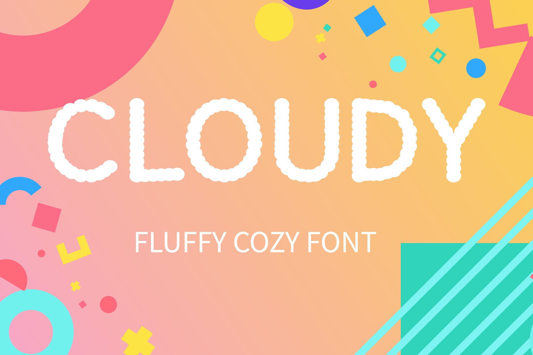 CLOUDY display font cover image.