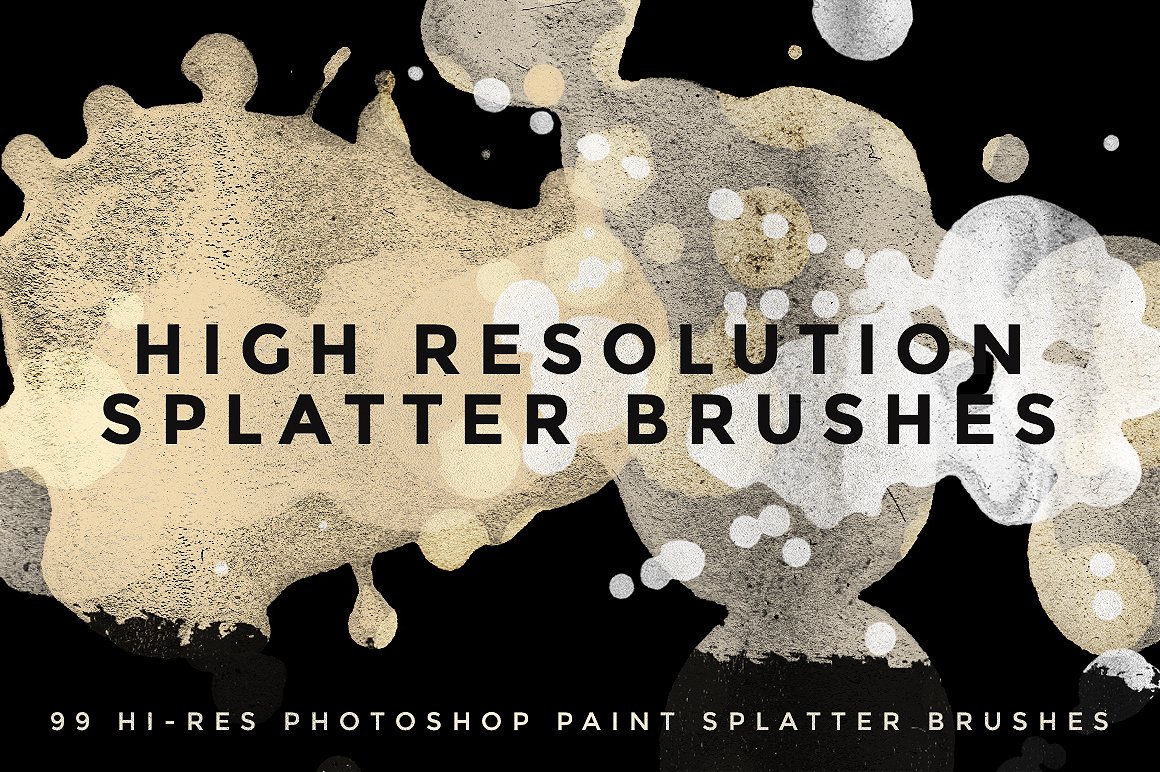99 Hi Res Paint Splatter Brushescover image.