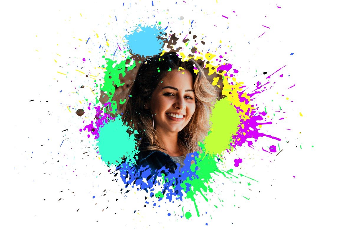 Paint Splatter Photo Effect Psdpreview image.