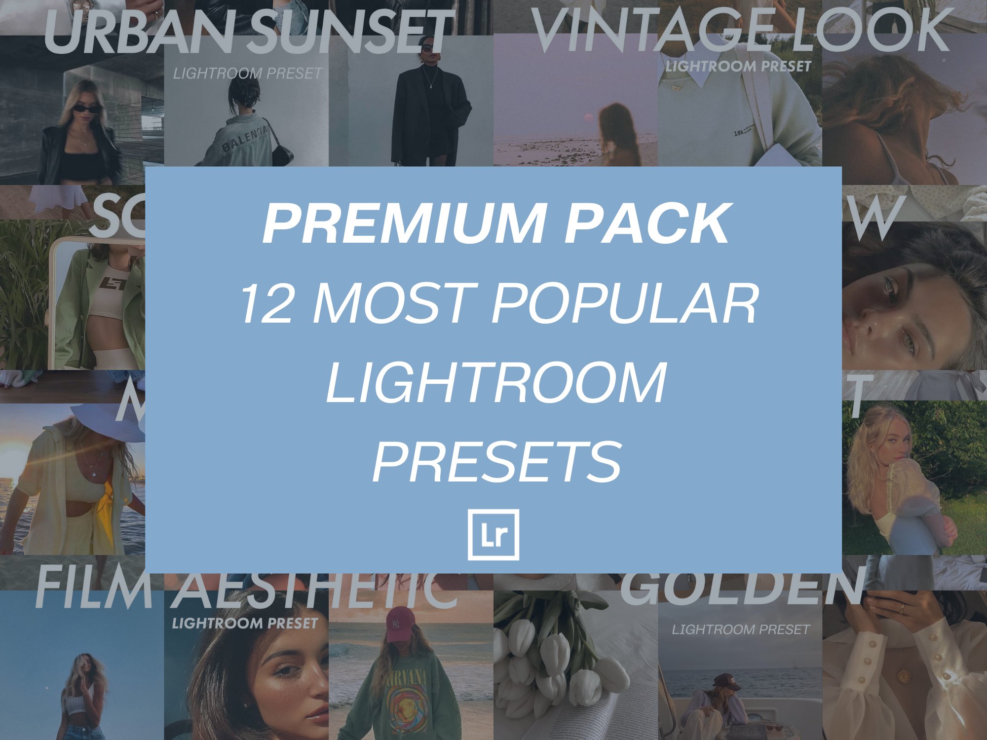 Pack 12 Premium Lightroom Presetscover image.