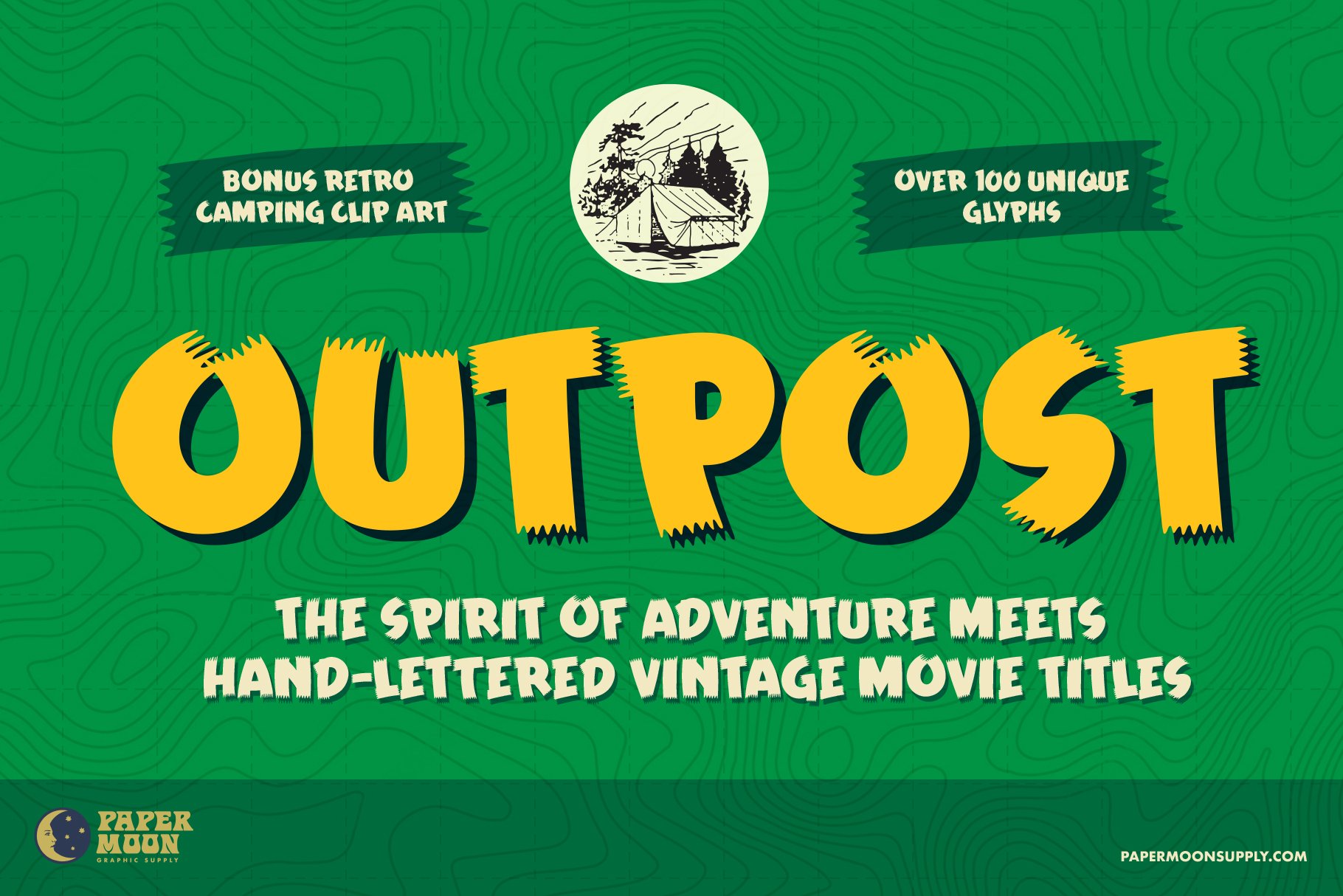Outpost Retro Brush Font cover image.