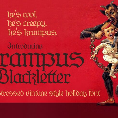 Krampus Blackletter Vintage Font cover image.