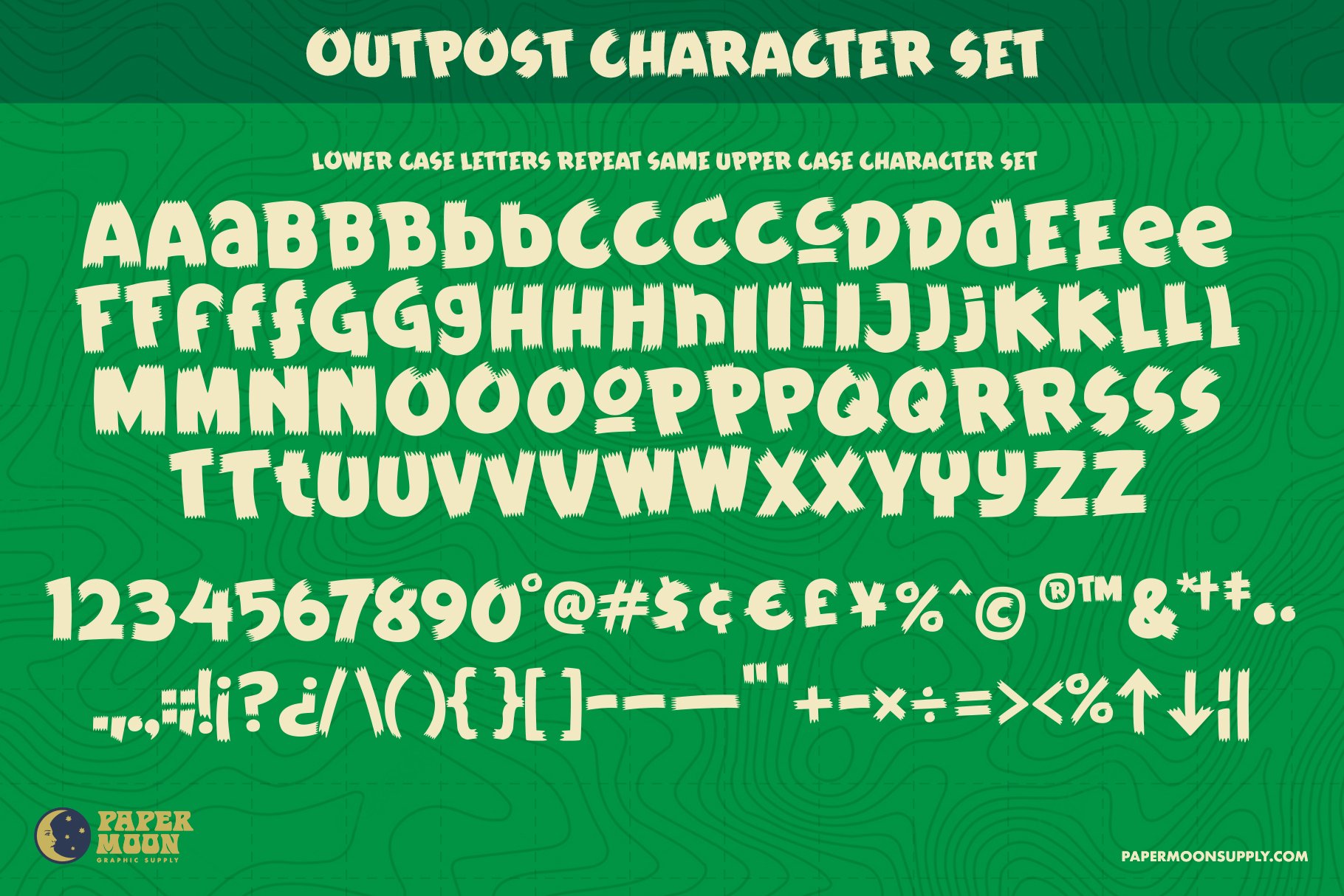 Outpost Retro Brush Font preview image.