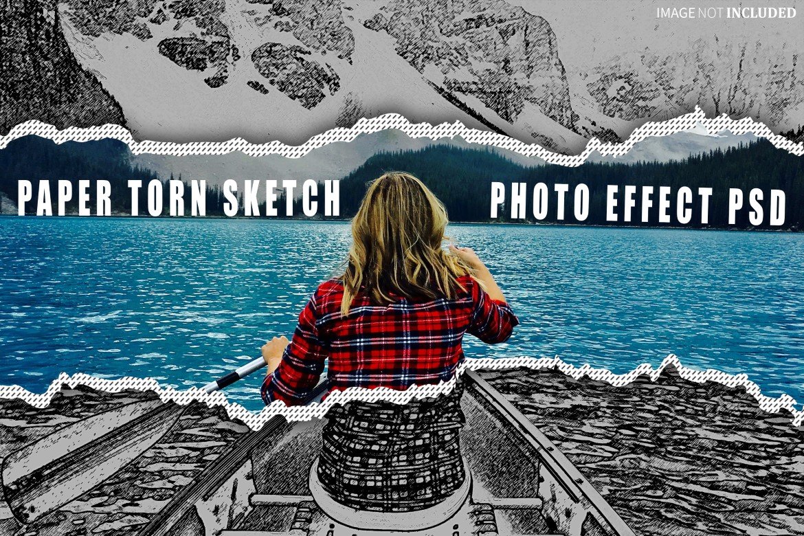 Torn Paper Sketch Photo Effectcover image.