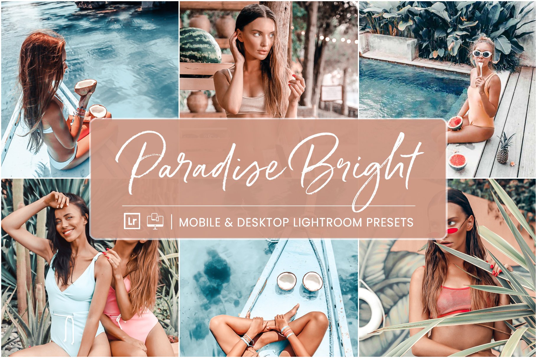 PARADISE BRIGHT LIGHTROOM PRESETScover image.