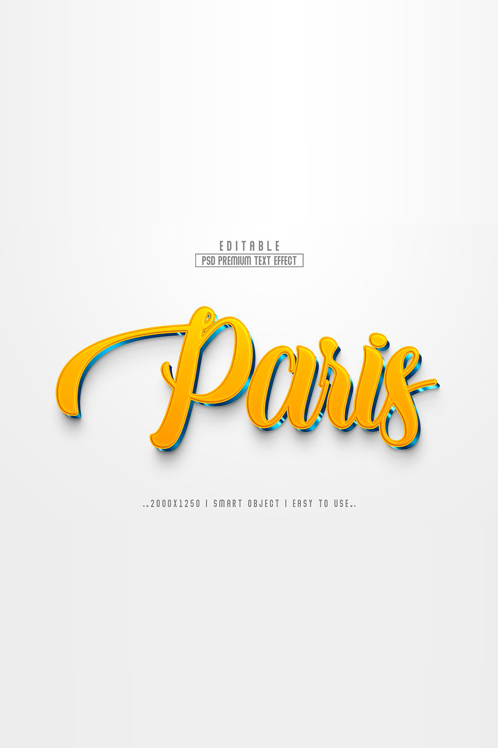 A white background with a yellow and blue lettering that says paris.