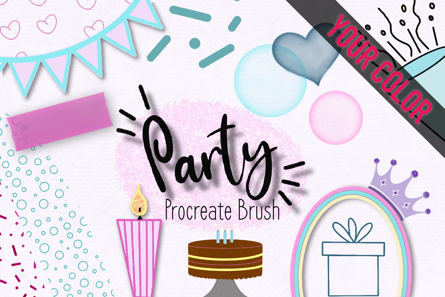 Party brush and stamps for Procreatecover image.