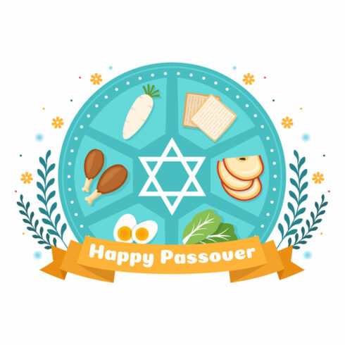 16 Happy Passover Jewish Holiday Illustration cover image.