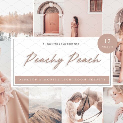 12 x Lightroom Presets, Peachcover image.