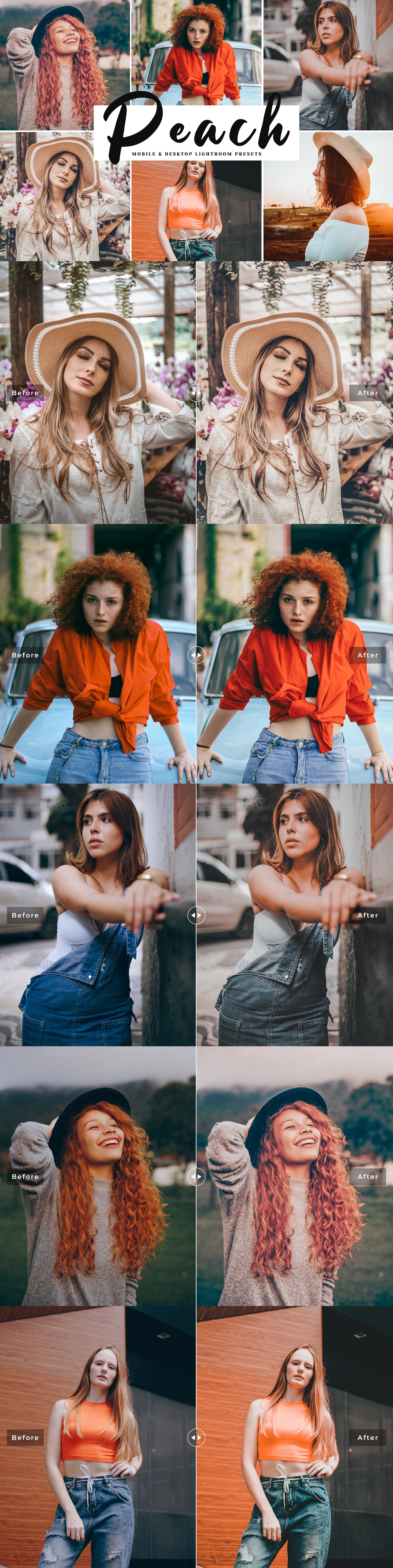 Peach Lightroom Presets Packcover image.