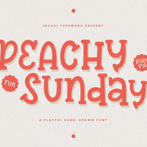 Peachy Sunday - Playful Handwritten cover image.