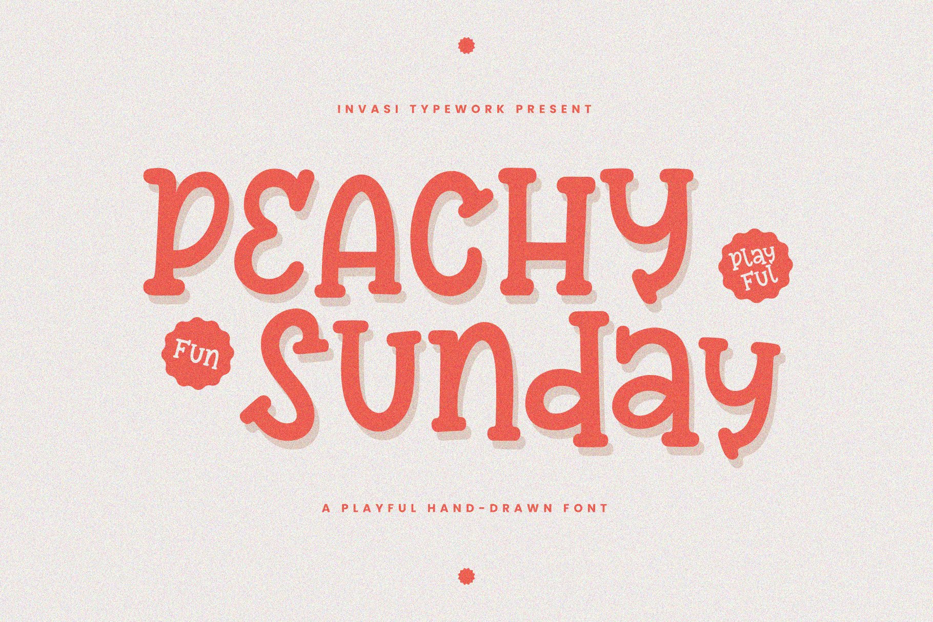 Peachy Sunday - Playful Handwritten cover image.