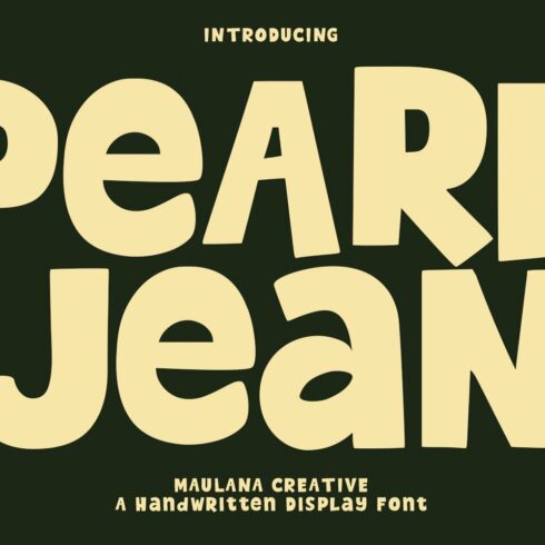 Pearl Jean Handwritten Display Font cover image.