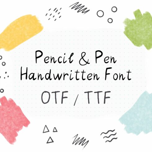 Pencil Pen Handwriting Font cover image.