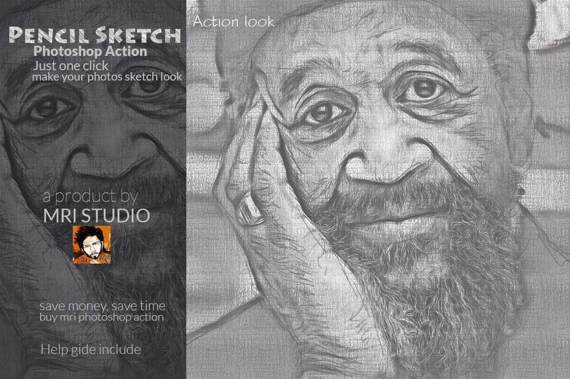 Pencil Sketch Photoshop Actioncover image.