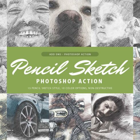 Pencil Sketch Photoshop Actioncover image.