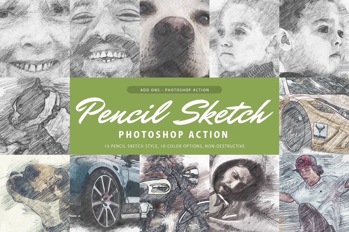 Pencil Sketch Photoshop Actioncover image.