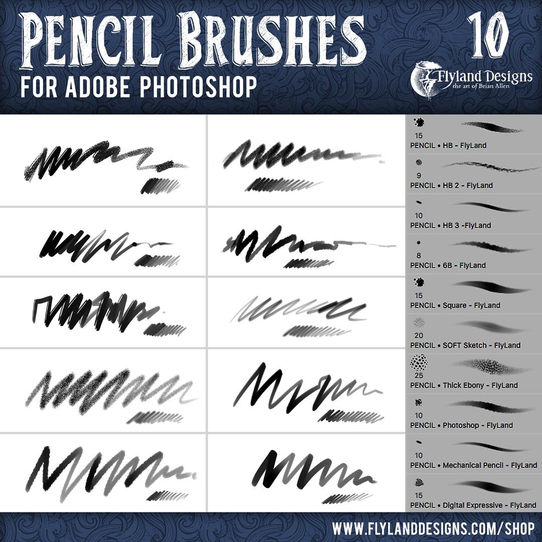 pencils photoshop brushes 668