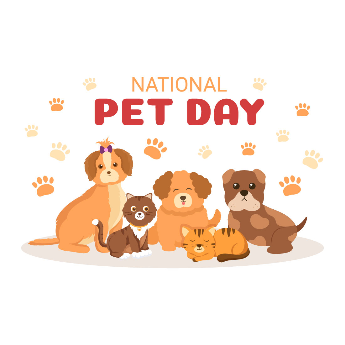 Illustration　Pet　Day　National　16　MasterBundles