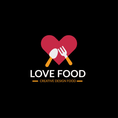 love food logo design vector template cover image.