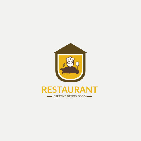 restaurant logo design vector template cover image.
