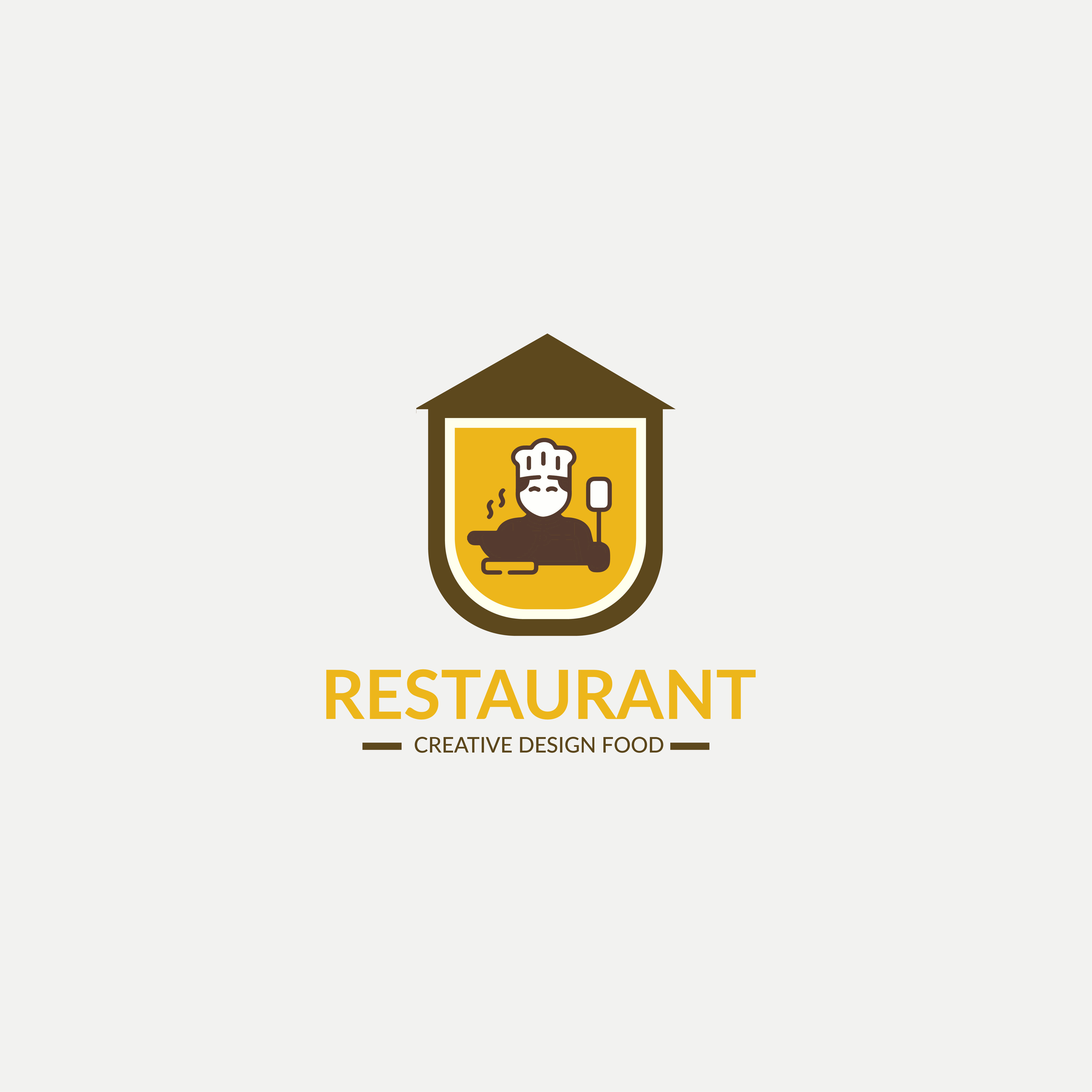 restaurant logo design vector template cover image.