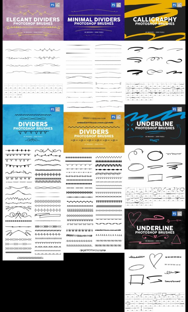 3000 Photoshop Stamp Brushes Bundle – MasterBundles