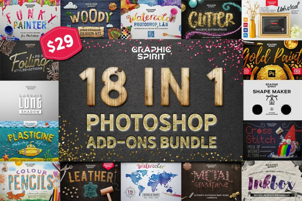 18 IN 1 Photoshop Bundle SALE – MasterBundles