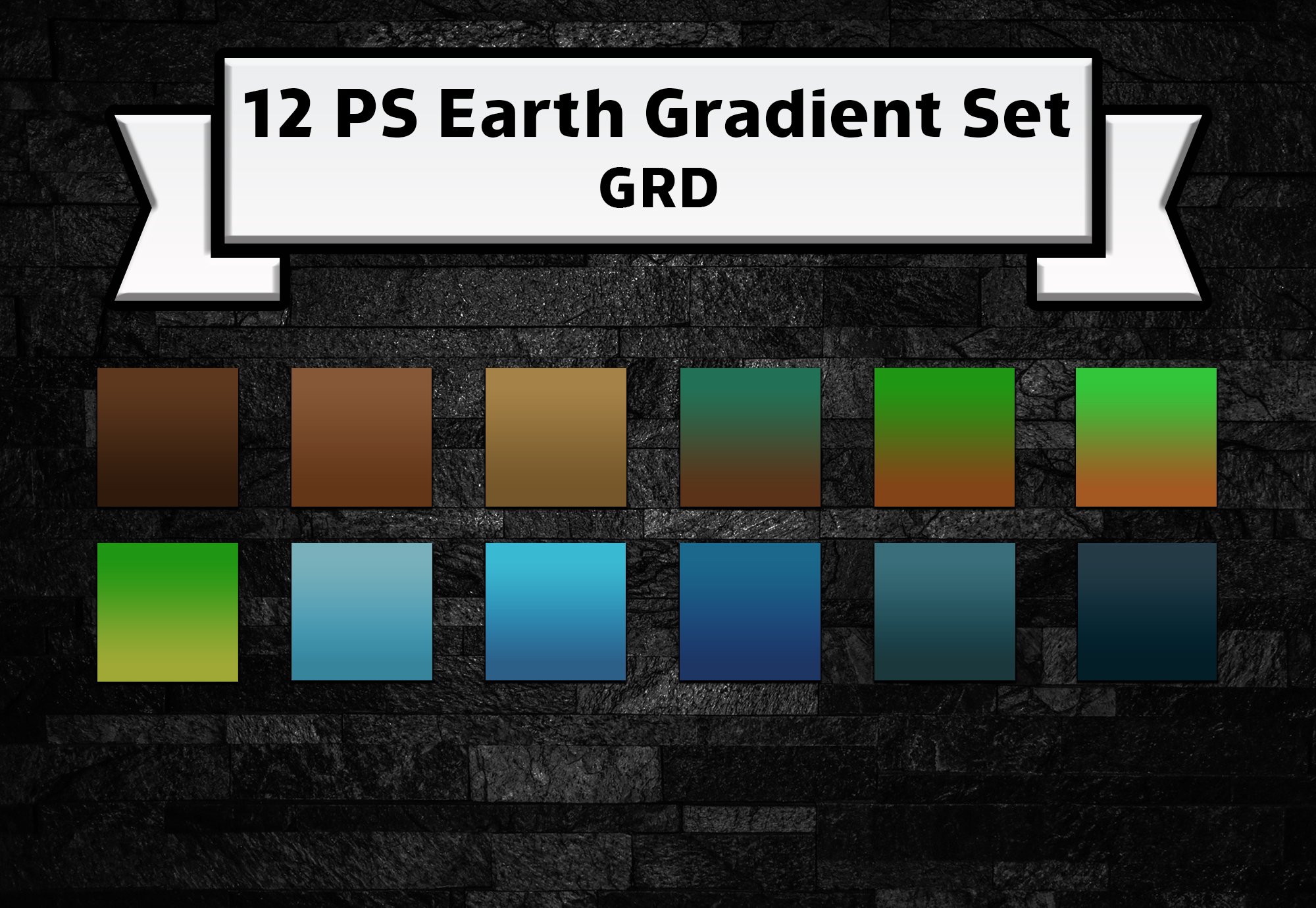 Adobe Photoshop earth gradient setcover image.