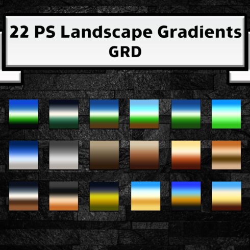 Photoshop landscape gradient packcover image.