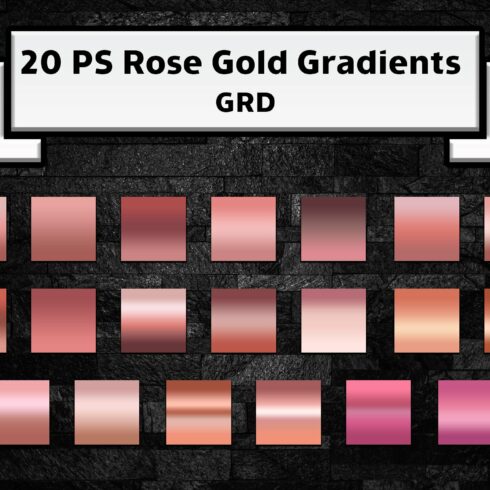 Photoshop rose gold gradient packcover image.