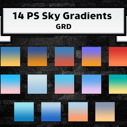 Photoshop sky gradients GRDcover image.
