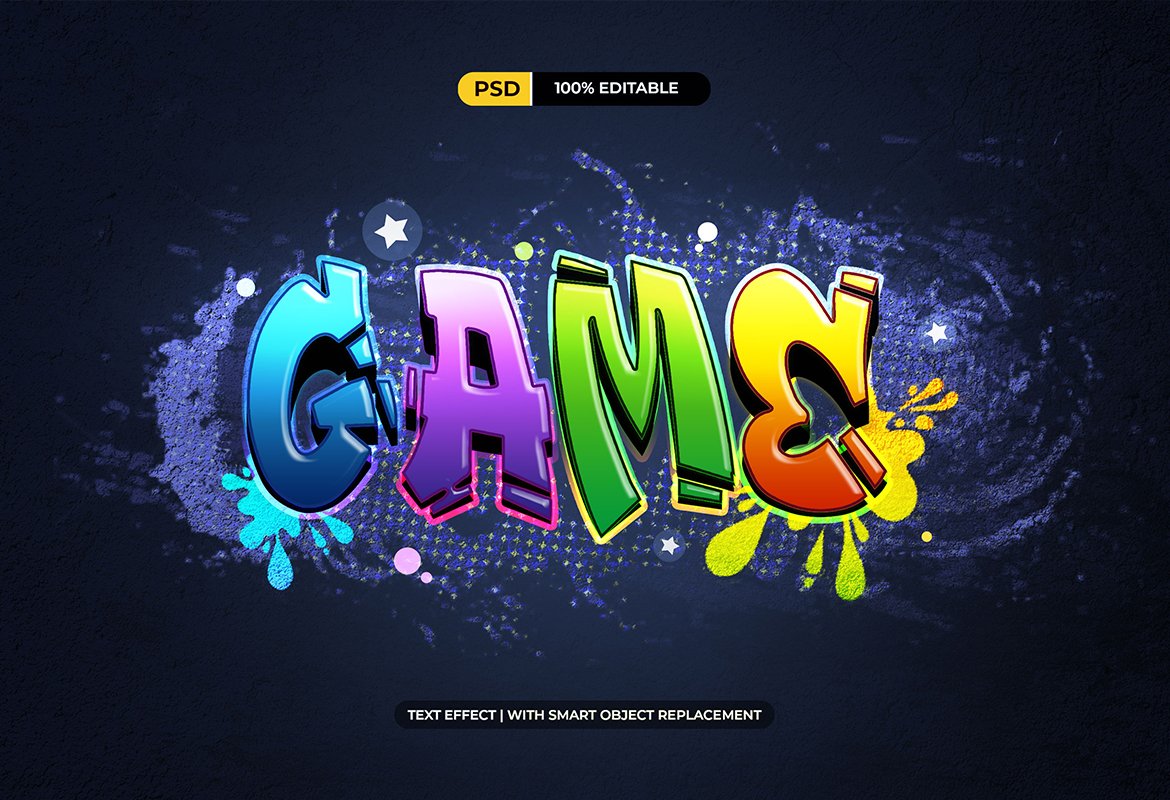 Graffiti PSD Text Effect Bundlepreview image.